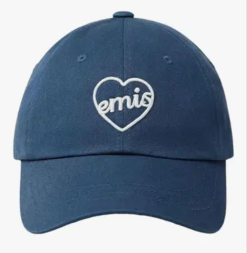 emis 네이비 캡 하트 로고 자수