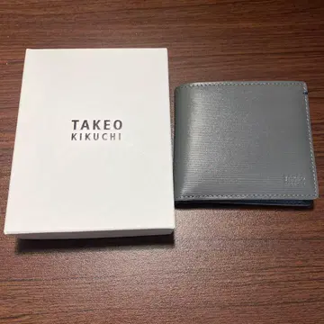[ 미사용 새상품 ] TAKEO KIKUCHI 접이식 지갑 그레이