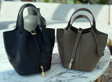 천연 가죽 핸드백 큐브 백 소가죽 가죽 버킷형 핸드백