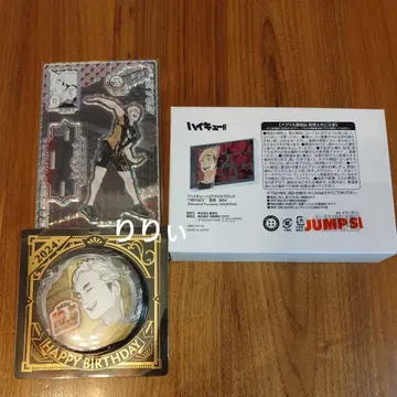 하이큐 미야 아츠무 생일 캔뱃지 디오라마 피규어 아크릴 블록