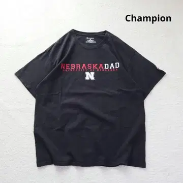 Champion 네브래스카 대학 칼리지T XL 블랙 반팔 로고T