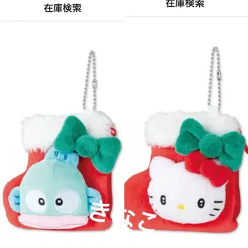 새상품 헬로키티 크리스마스 봉제 인형 산타 키링 한교동