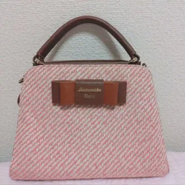 사만사 베가 핑크 브라운 핸드백 숄더백