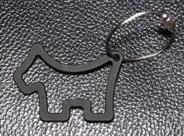 SCOTTY DOG 고무 키홀더 블랙