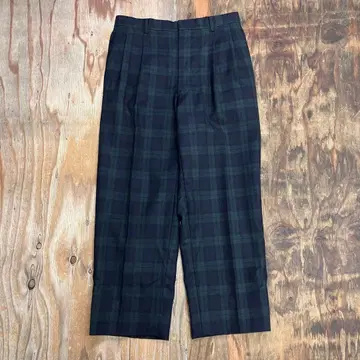 80s 블랙워치 2턱 슬랙스 트레디셔널 일본제 VINTAGE