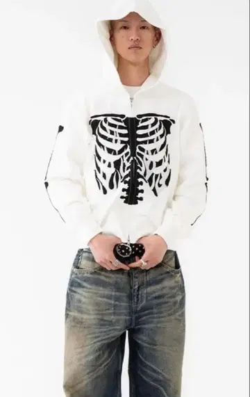 FUTURE ARCHIVE Sweat Zipup Bone Hoodie