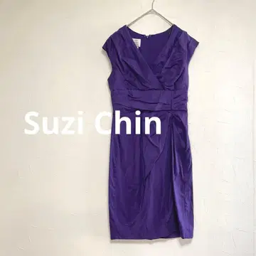 스지친 원피스 드레스 퍼플 카슈쿨 퍼플 M