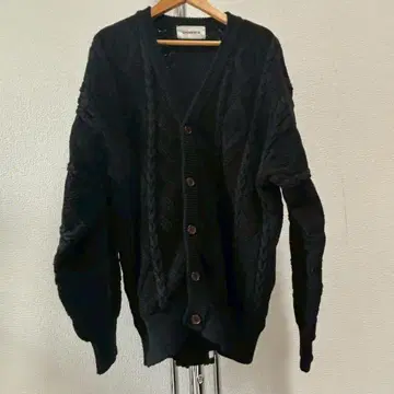 LINDBERGH 린드버그 가디건 L 블랙 케이블 짜임