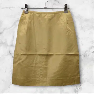 Salvatore Ferragamo 무릎 위 기장 타이트 스커트 골드
