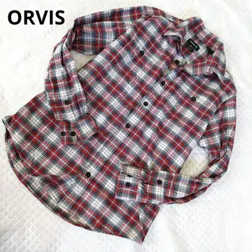 ORVIS 체크 무늬 헤비 플란넬 셔츠