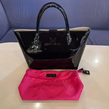 HANAE MORI 블랙 백 파우치 포함