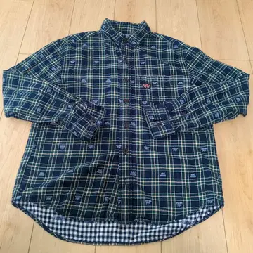 미키하우스 네이비 체크 긴팔 셔츠 M 사이즈