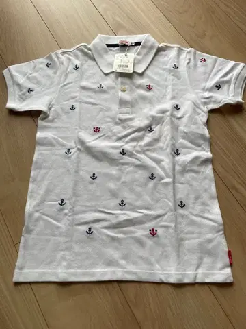 MIKI HOUSE 닻 자수 피케 셔츠 SS