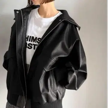 블랙 가죽 자켓 M 봄옷 여성용 남성용 상의 점퍼