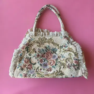 꽃무늬 자수 핸드백 레이스 포함