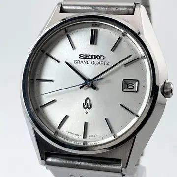 [ 작동/새상품 배터리 ] 세이코 그랜드 쿼츠 데이트 손목시계 빈티지