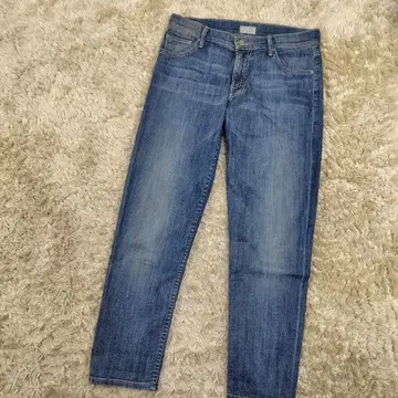 MOTHER THE DROPOUT 크롭 데님 팬츠 스트레치