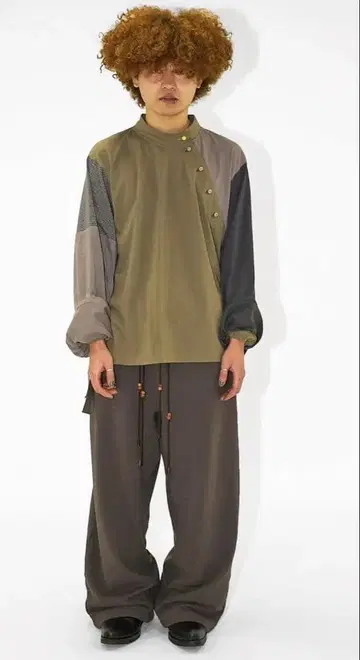 JIAN YE 2022 AW Z.H.U 7부 소매 티셔츠