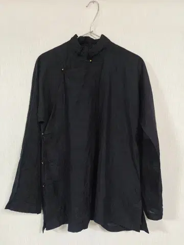 dosa 실크 차이나 블라우스 black