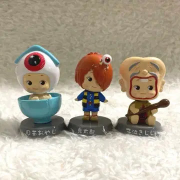 로즈 오닐 큐피 게게게의 키타로 흔들흔들 피규어 3체 세트