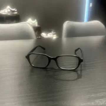 JINS 안경 심플한 블랙 직사각형 프레임 안경