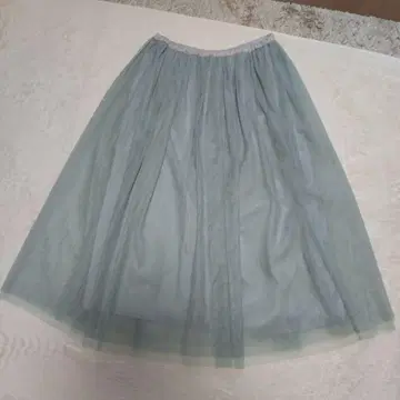 불 드 사봉 뷔르데사봉 스카이블루 튤 롱 스커트