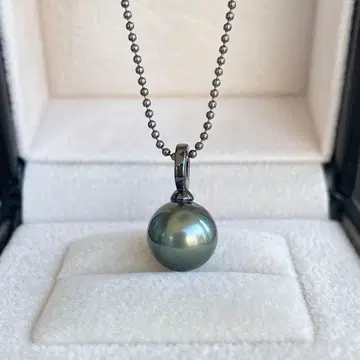 진주 원형 펜던트 목걸이 타히티 펄