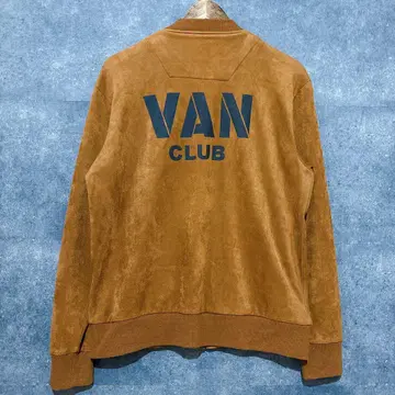 새상품급 VAN CLUB 스웨이드 느낌 지퍼 자켓 블루종 브라운 M