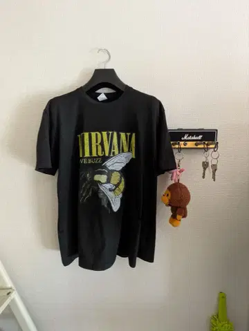 [ 무료배송 ] NIRVANA LOVE BUZZ 티셔츠 블랙 M