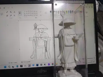 홍법대사 3D 프린터 제작 13cm 투명 케이스 포함