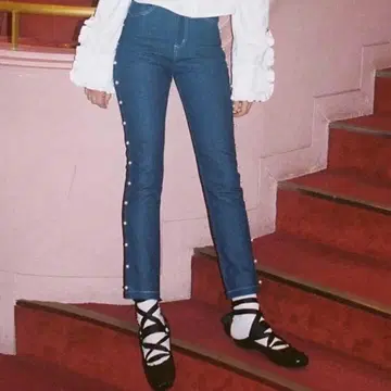 bibiy 다크 블루 펄 데님 택 포함 새상품 정품