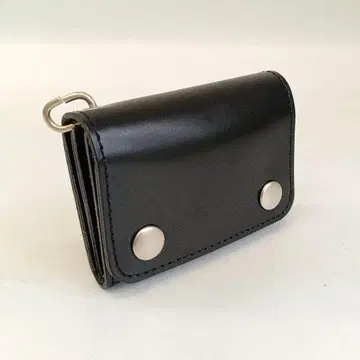 새상품 타치야 T229AR 도치기 가죽 트래커 지갑 W 플랩 숏 BK