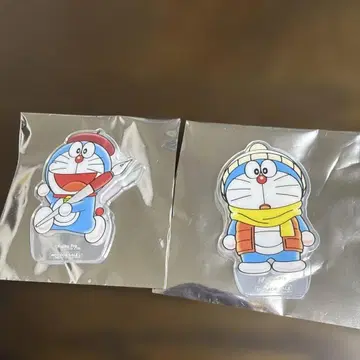 100% 도라에몽&프렌즈 입장 특전 핀 배지 2개 세트