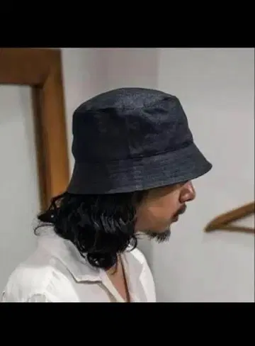 키지마 타카유키 다크 그레이 데님풍 버킷햇