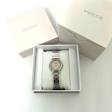 [ 미사용 새상품 ] Wicca 시티즌 솔라 여성용 손목시계 실버/핑크