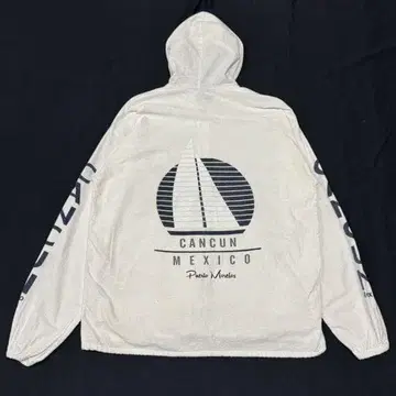 90s CANCUN MEXICO Puerto Morelos 지퍼 후드티