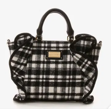 사만사 베가 체크 프릴 핸드백 숄더백