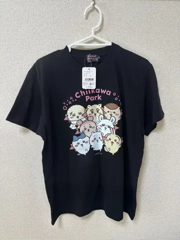 치이카와 파크 한정판 ChiikawaPark 티셔츠 블랙 M 사이즈