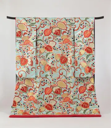 !가격 인하! 새상품급 이로 우치카케 오동나무 당초 스카이블루