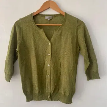 새상품급 MARGARET HOWELL 린넨 가디건 그린 초록색