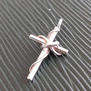 [ 빈티지 크로스 랩 로프 ] 실버 펜던트 탑 영국 SV 각인