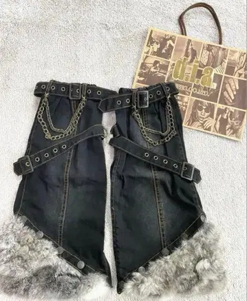 [ d.i.a. ] 데님 원단 퍼 레그 워머 쇼핑백 포함