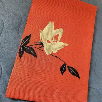 나고야 오비 여름 오비 주홍색 장미 은사 반짝반짝 앤티크