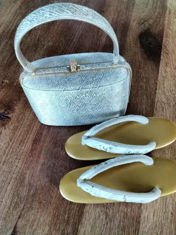 자수 하나오 조리와 핸드백 세트