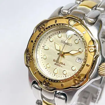 세이코 SCUBA 다이버 워치 여성용 손목시계 새상품 배터리 124