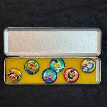 도라에몽 케이스 포함 캔뱃지 6개 세트 후지코 F 후지오