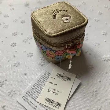 치카자와 레이스 큐브형 미니 파우치 도넛 미사용 새상품