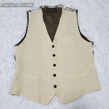 레어 메사제리에 베스트 지레 이탈리아제 절개 꽃무늬 L