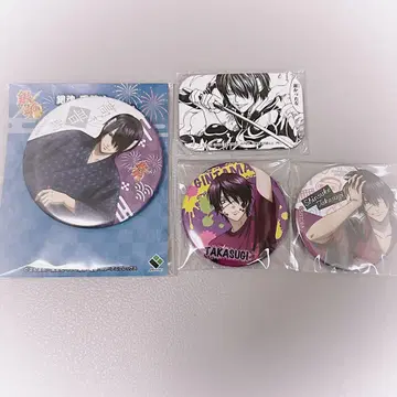은혼 타카스기 신스케 3Z 점프 50주년 스퀘어 여름 축제 캔뱃지 4점