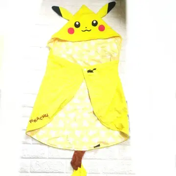 피카츄 후드 부착 타월 판초 안쪽 시원한 소재